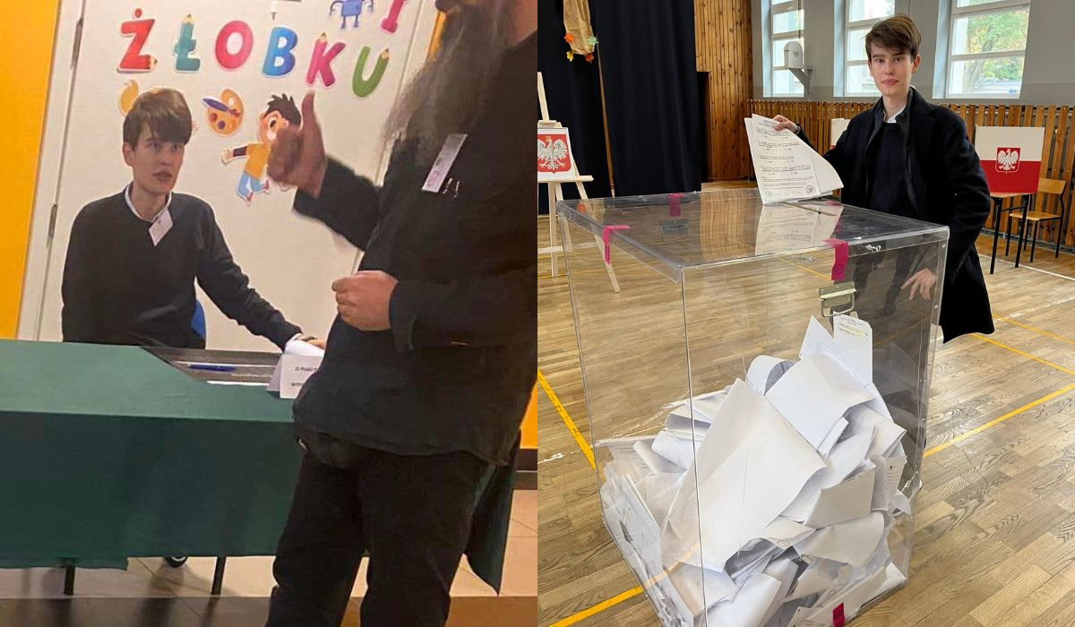 Oskar z PiS-owskiej młodzieżówki agitował w dniu wyborów jako członek komisji