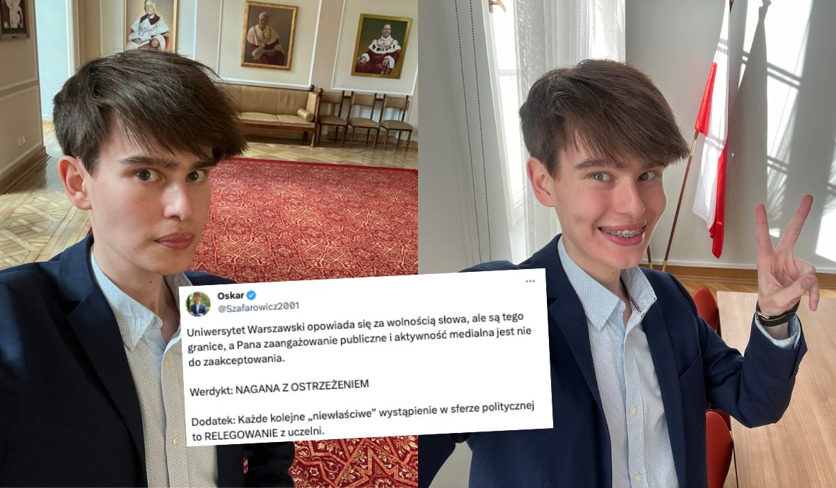Oskar lamentuje, dostał na uczelni naganę z ostrzeżeniem, następnym razem może wylecieć