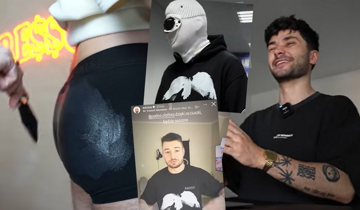 Youtuber anonimowo wkręcał nieświadomych influencerów do reklamowania bluzy z odciskiem jego pośladków