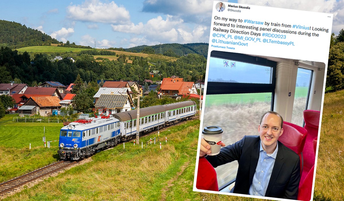Litewski minister transportu przyjechał pociągiem do Polski sprawdzić, czy wszystko git z tym połączeniem
