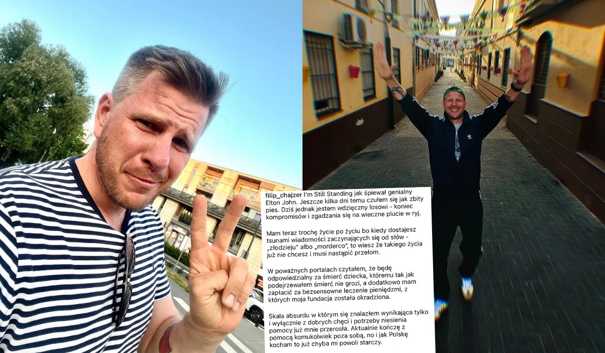 Selfcare Filipa Chajzera: "wbijam ch*j w złe emocje" i wyjazd z Polski