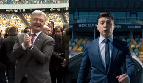 Zełenski nie pojawił się na debacie na stadionie, której sam chciał