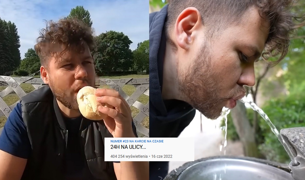 Kolejny youtuber spróbował przeżyć na ulicy przez dobę, mając tylko kamerę, popularność i dobrą pogodę