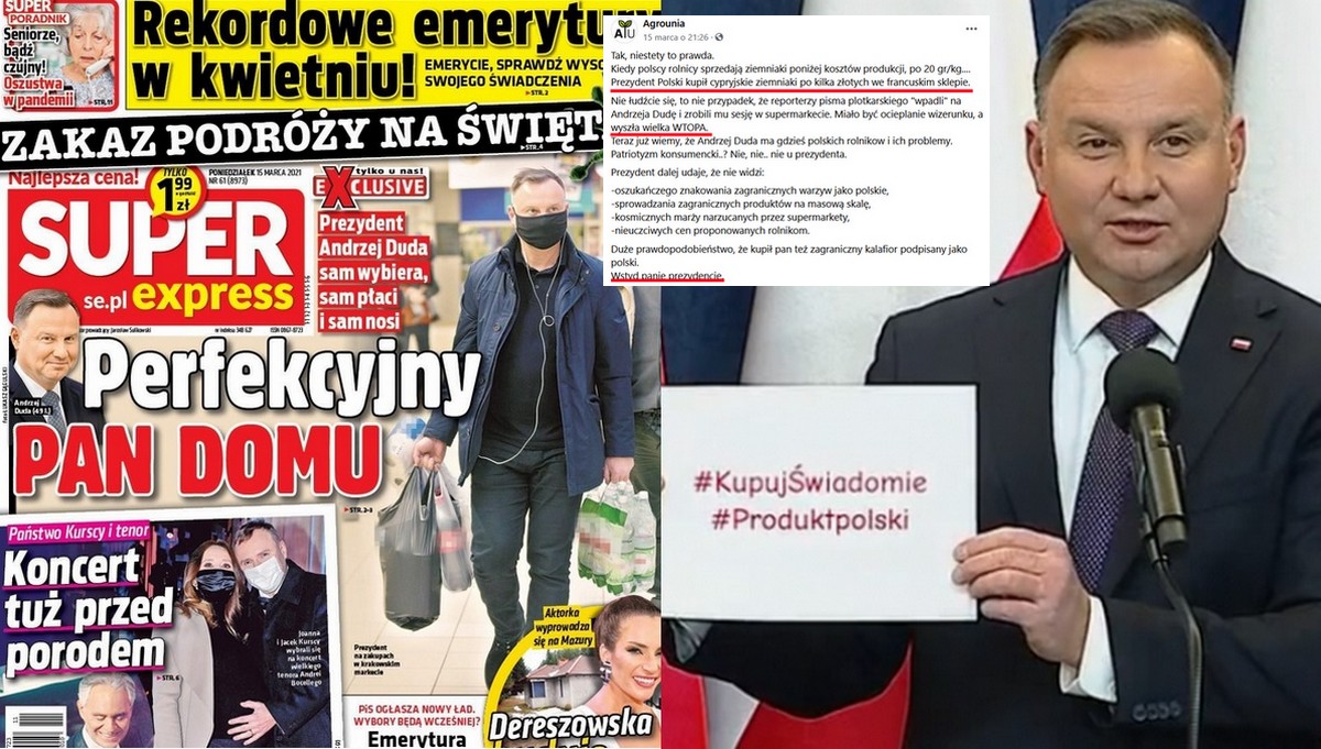 Agrounia: prezydent kupuje cypryjskie ziemniaki we francuskim sklepie