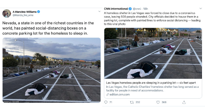 Bezdomni w Las Vegas śpią na betonowym parkingu