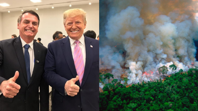 Bolsonaro cieszy się, że Trump chwali go za walkę z pożarami. "USA mogą liczyć na Brazylię"