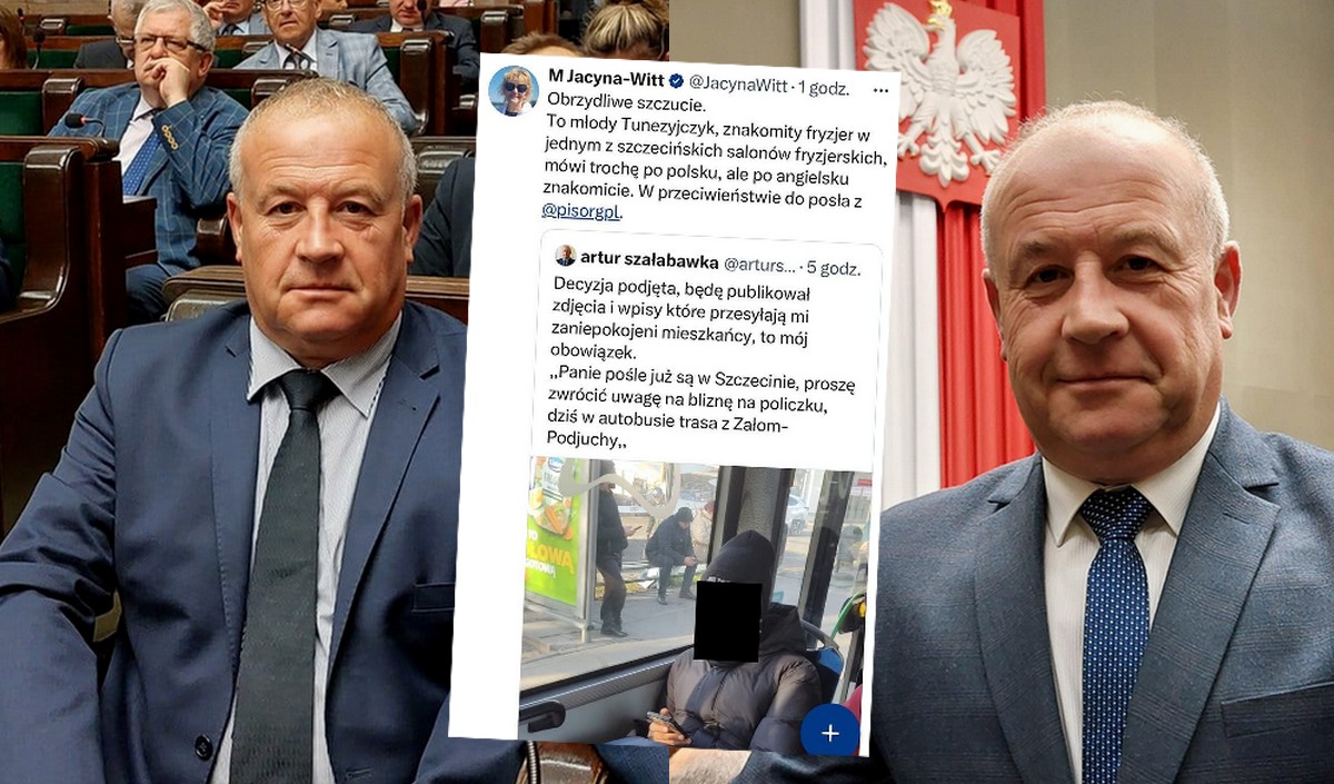 Poseł PiS zaalarmował, że mężczyzna o ciemnej karnacji jechał autobusem, następnie coś się chyba stało, bo usunął wpis