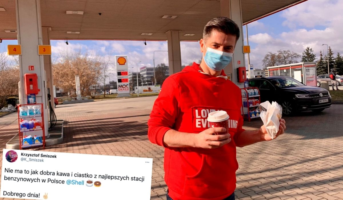 Śmiszek kupił kawę na Shellu i niektórym się to nie spodobało