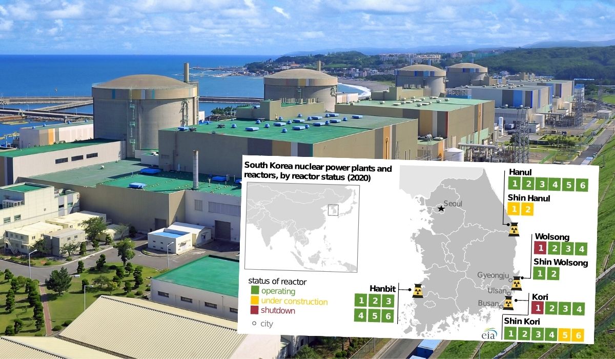 Korea Południowa odpuszcza wiatraki i inne OZE na rzecz elektrowni jądrowych, bo są wydajniejsze