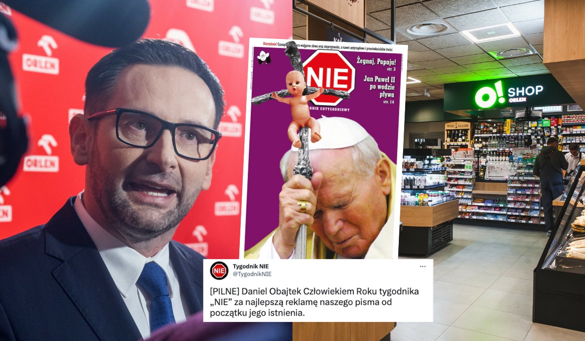 Obajtek zdecydował, że obrazoburcza okładka "Tygodnika Nie" nie zagości również na Orlenie