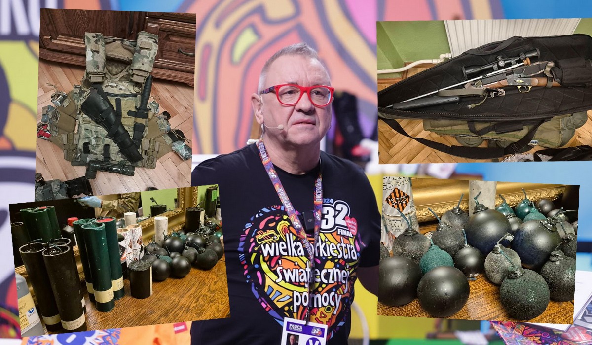 Ochroniarz znany z gróźb wobec Owsiaka trzymał w mieszkaniu całkiem niezły zapas broni