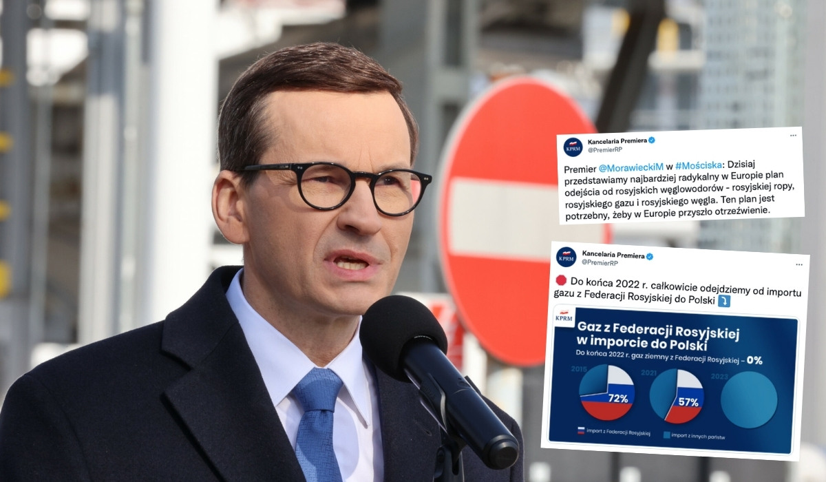 Premier zapowiada, że Polska ma jeszcze w tym roku odejść od gazu, ropy i węgla z Rosji