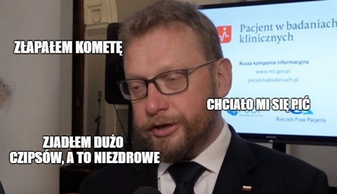 Minister zdrowia raz się zbakał i mu się nie spodobało