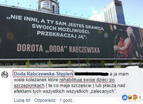 Doda wspiera antyszczepionkowców: "Mam wiele koleżanek, które rehabilitują swoje dzieci po szczepionkach"