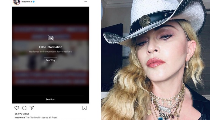 Madonna zablokowana na Instagramie za publikowanie fałszywych informacji o koronawirusie
