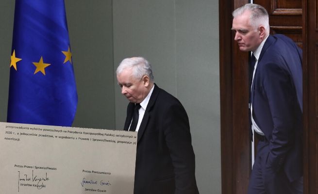 Kaczyński i Gowin doszli do porozumienia: wybory korespondencyjne, ale później