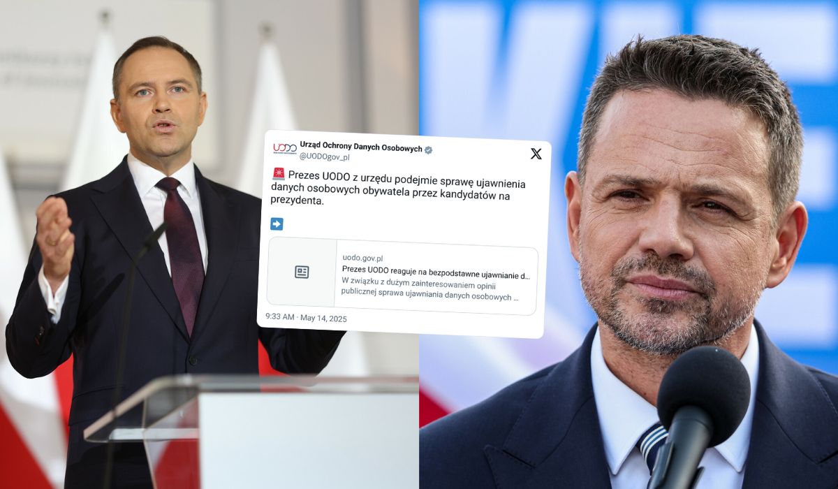 UODO chce wyjaśnień, dlaczego Nawrocki i Trzaskowski swobodnie ujawniają dane pana Jerzego w politycznej nawalance