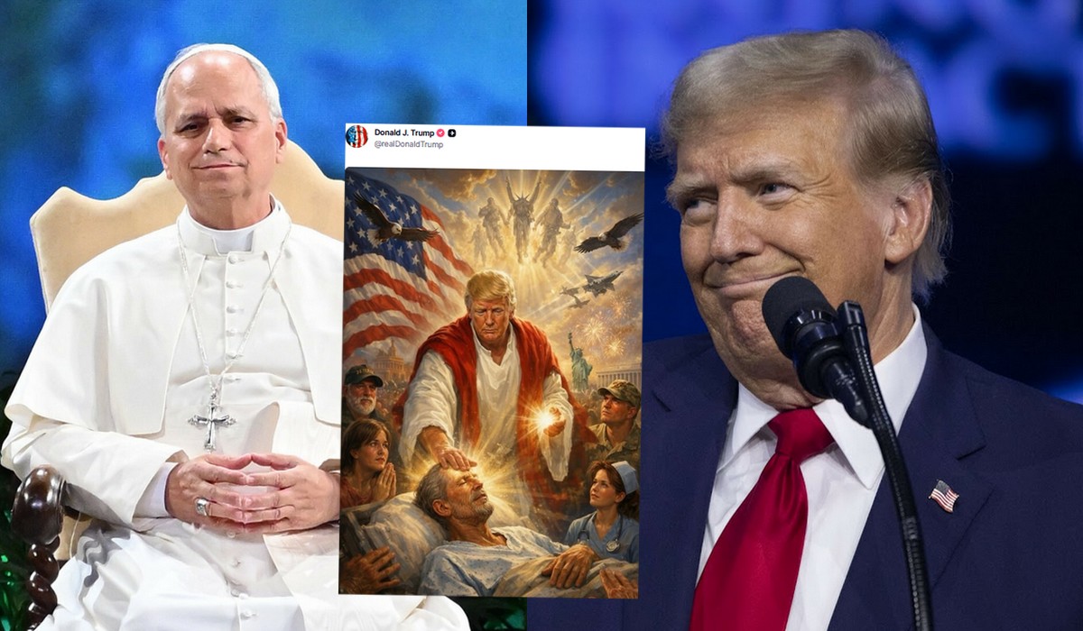 Trump krytykuje papieża i publikuje zdjęcie, na którym przedstawia siebie jako Jezusa