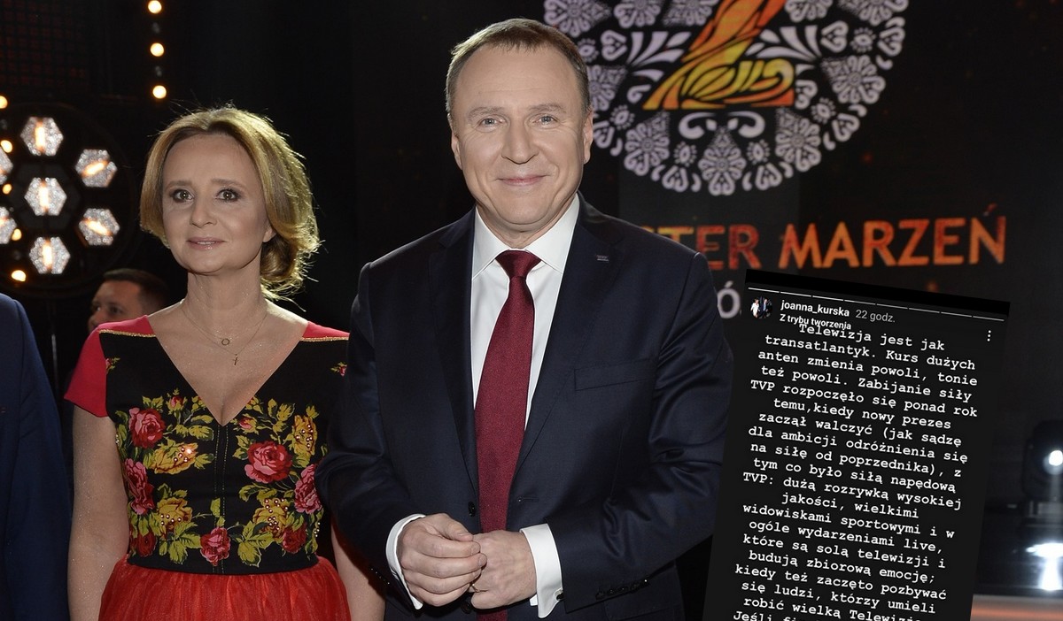 Żona byłego prezesa TVP, Kurska, zaniepokojona zmianami w mediach: dewastacja przez uzurpatorów