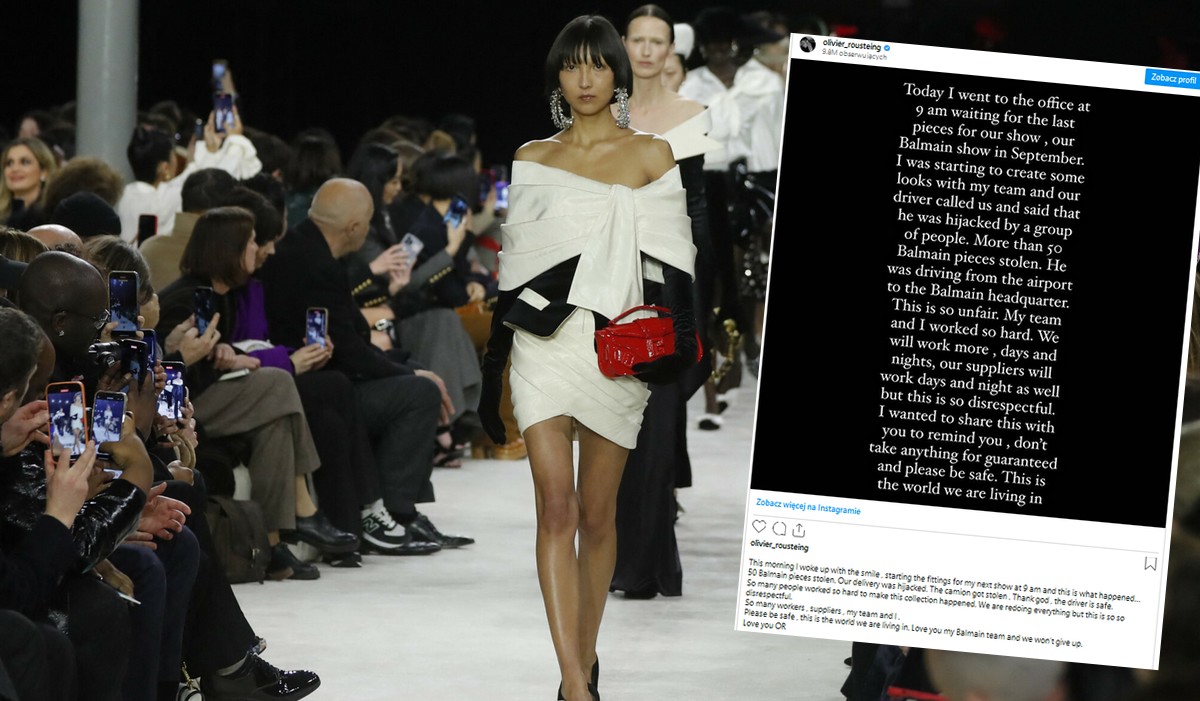 Luksusowa marka Balmain została okradziona z nowych ciuchów akurat przed Fashion Week