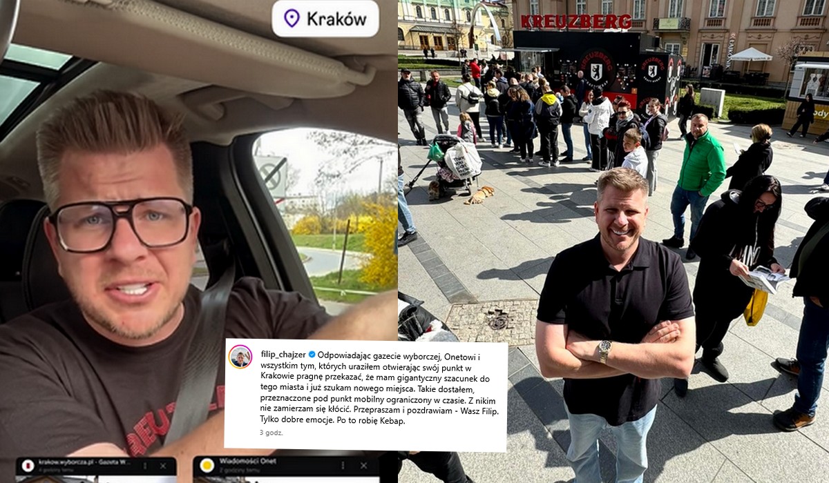 Chajzer otworzył kebab w Krakowie, po czym przeprosił i zamknął go