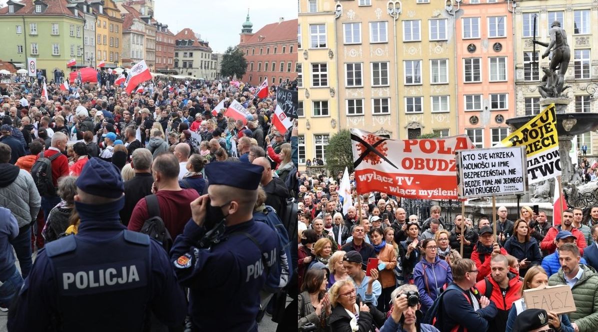 "Marsze o wolność" przeszły w różnych miastach, czasem były rozwiązywane, czasem nie