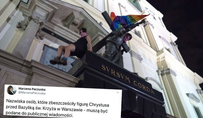 Paczuska: nazwiska osób, które zbezcześciły figurę Chrystusa, muszą być podane do publicznej wiadomości