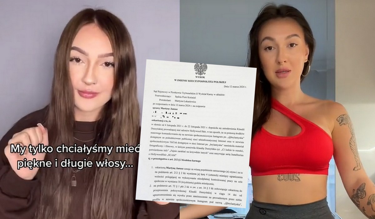 Influencerka "Brylantynka" skazana na karę ograniczenia wolności za krytykę salonów piękności "Hollywood Hair"