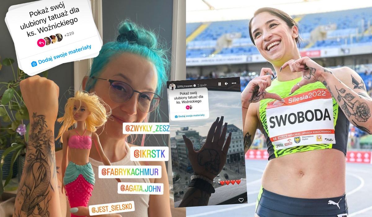 Swoboda i wiele innych kobiet reagują na słowa księdza Woźnickiego i pokazują ulubione tatuaże
