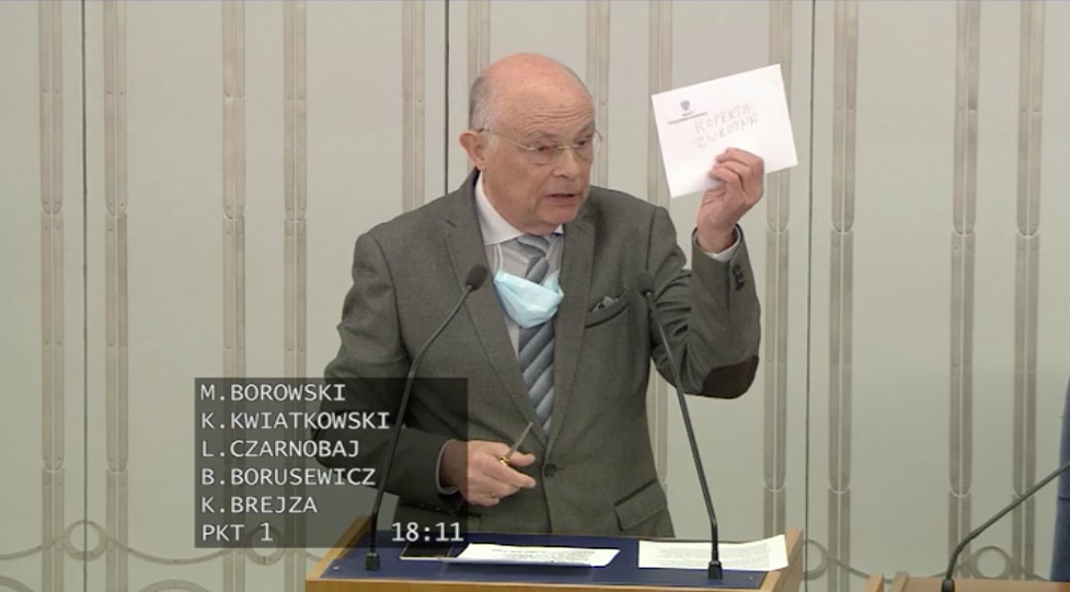 Obrady Senatu: Marek Borowski wylicza, ile zajmie policzenie głosów w wyborach