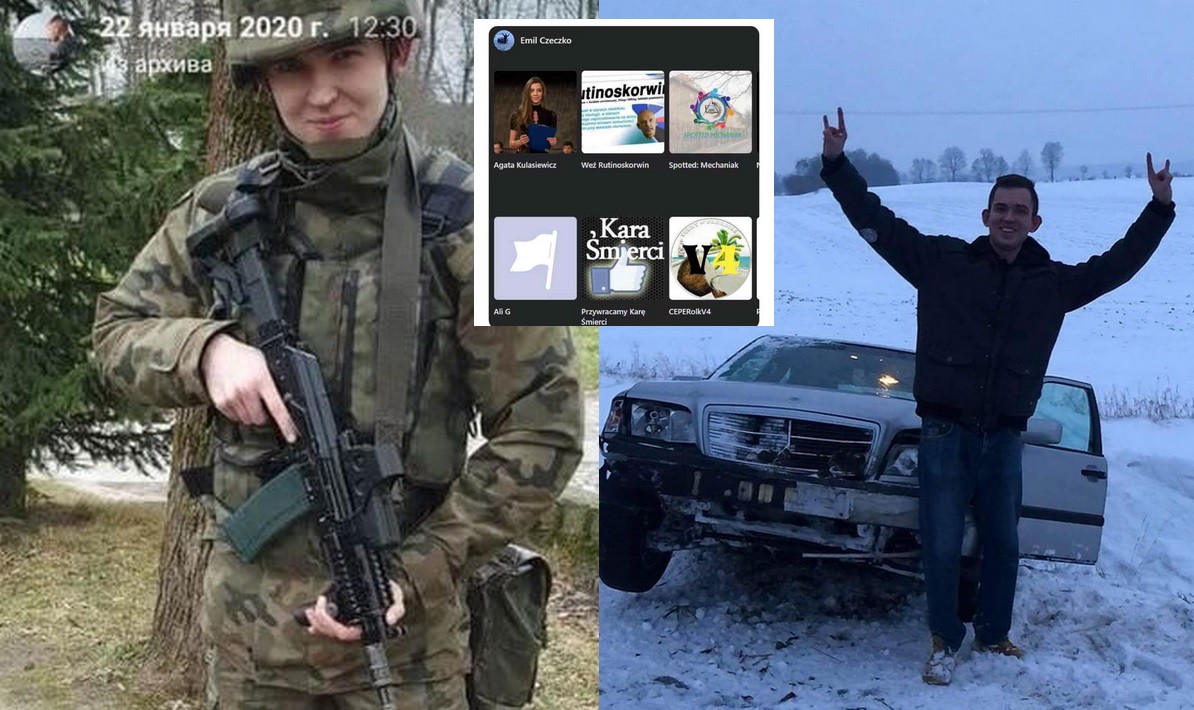 Dezerter z polskiej armii, Emil Czeczko, po aktywności w sieci wydaje się być korwinistą i fanem prawicowej propagandy