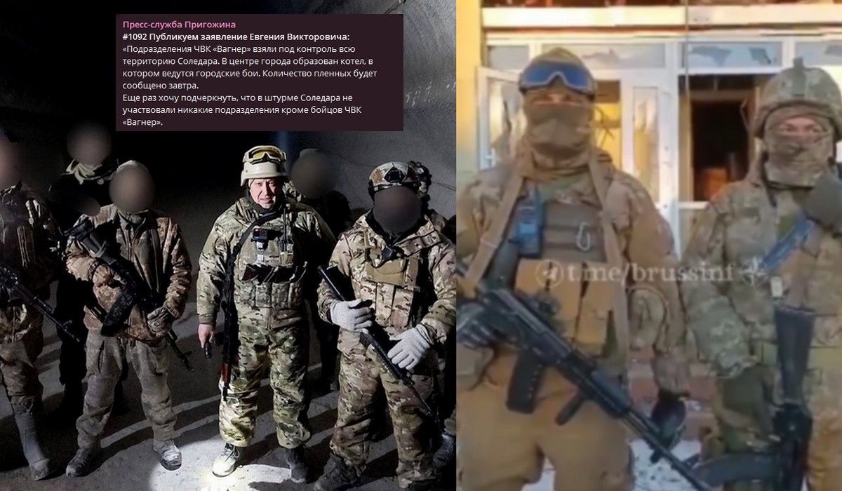Szef Grupy Wagnera twierdzi, że Rosjanie przejęli kontrolę nad Sołedarem