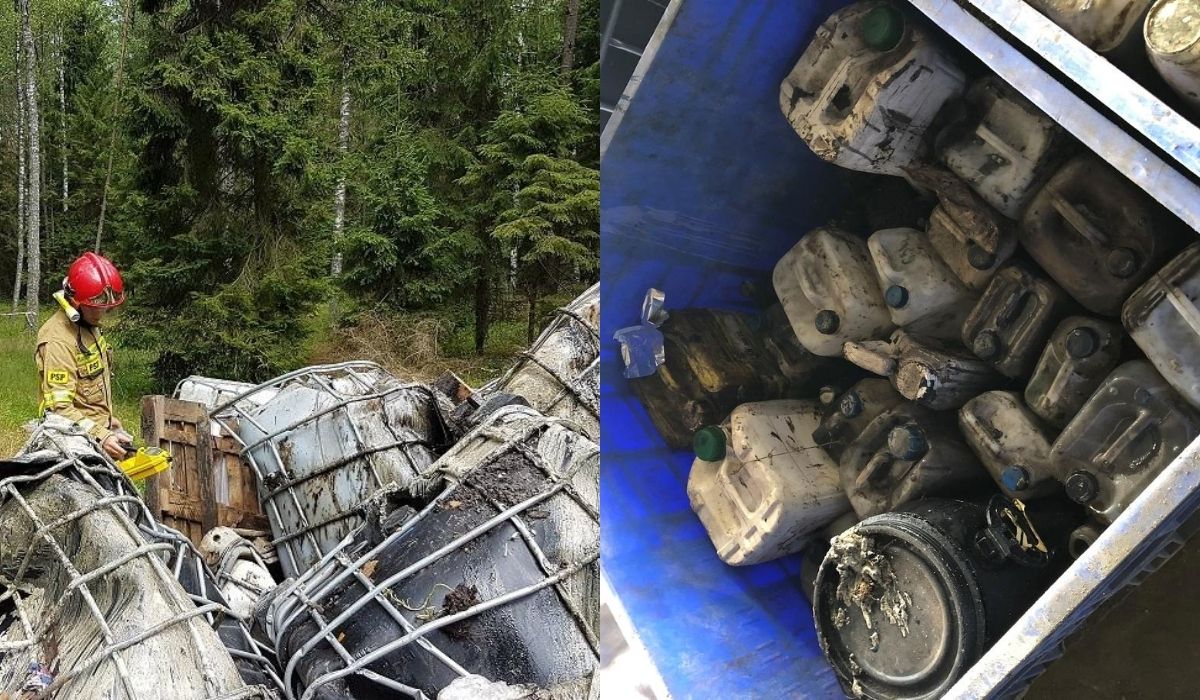 Nidzica: ekoterroryści porzucili w lesie odpady chemiczne, utylizacja będzie kosztowała 130 000 zł