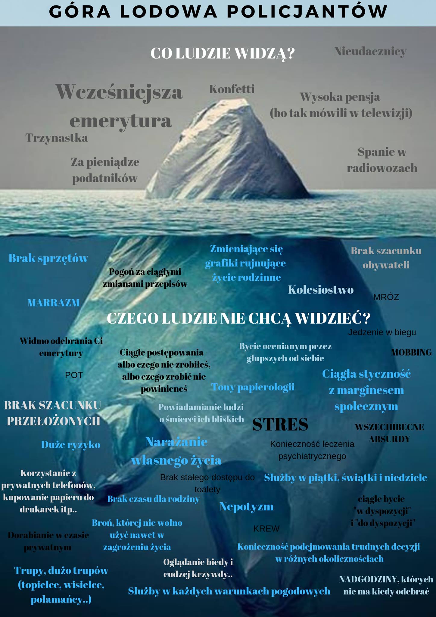 Żony mundurowych pokazały "górę lodową policjantów"