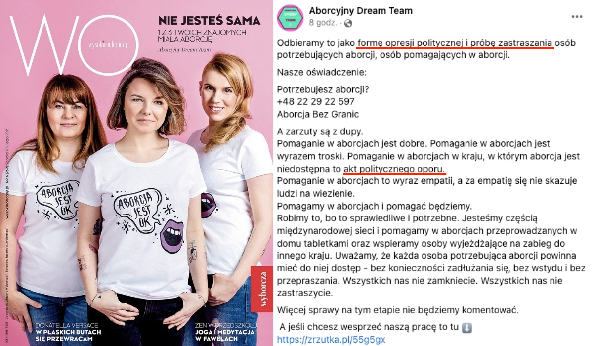 Aktywistka z Aborcyjnego Dream Teamu odpowie za pomoc w przeprowadzeniu aborcji i handel lekami bez zezwolenia