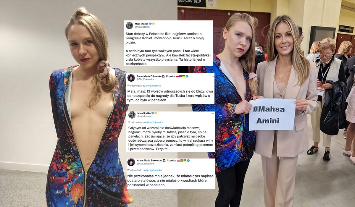 Po nagrodzie dla Tuska na Kongresie Kobiet Lewicą wstrząsa dyskusja o dość nieformalny strój Mai Staśko