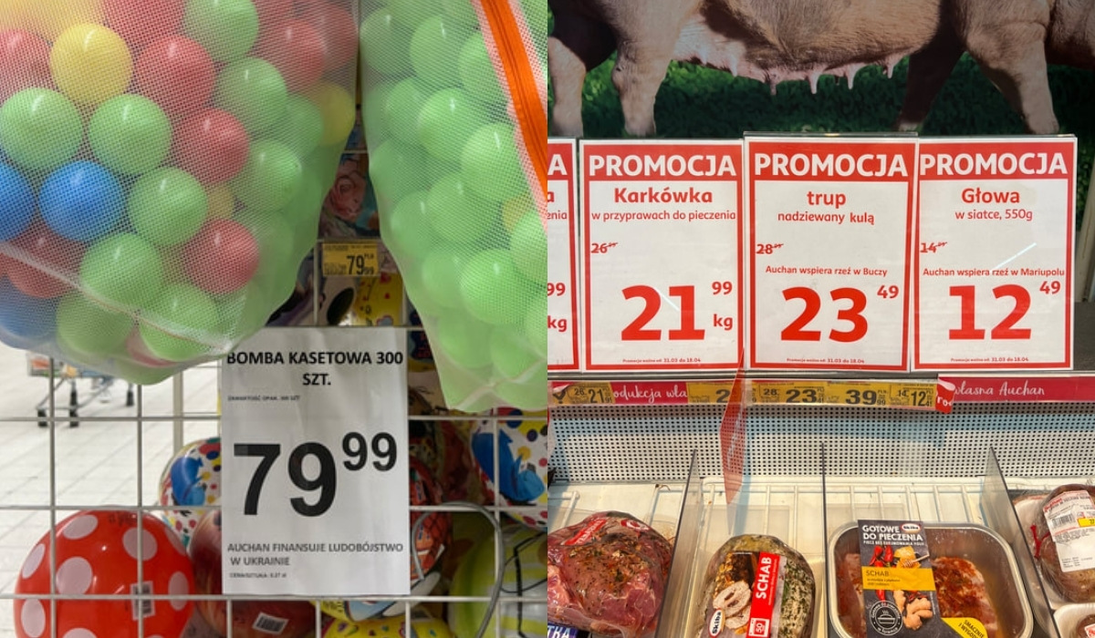 Artysta znany z podmieniania etykiet w Leroy Merlin ruszył na występy do Auchan