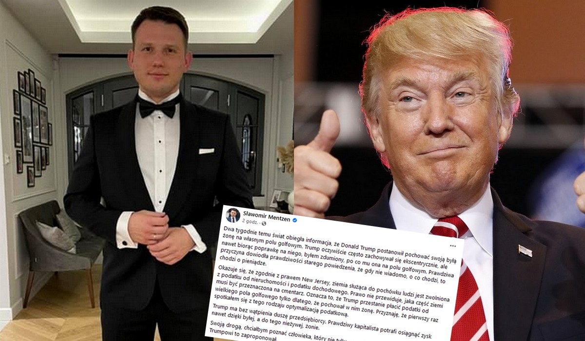 Mentzen chwali Trumpa: prawdziwy przedsiębiorca zarobi nawet na śmierci żony