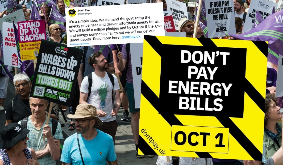 UK: rośnie ruch "Don't Pay", ludzi deklarujących, że nie będą płacić wysokich rachunków za energię