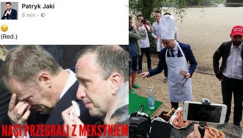 Jaki śmiał się ze zdjęcia Tuska z pogrzebu