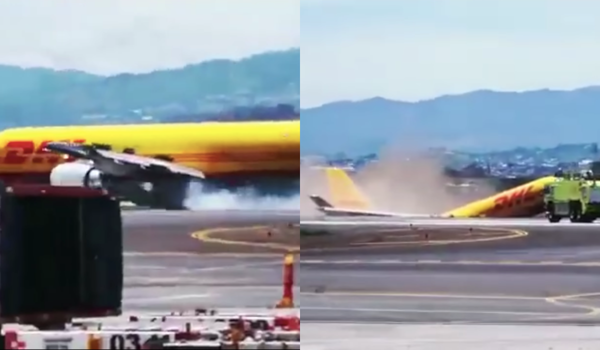 Kostaryka: samolot transportowy DHL wylądował, po czym pękł na pół. Piloci przeżyli, ale byli nieco zaskoczeni