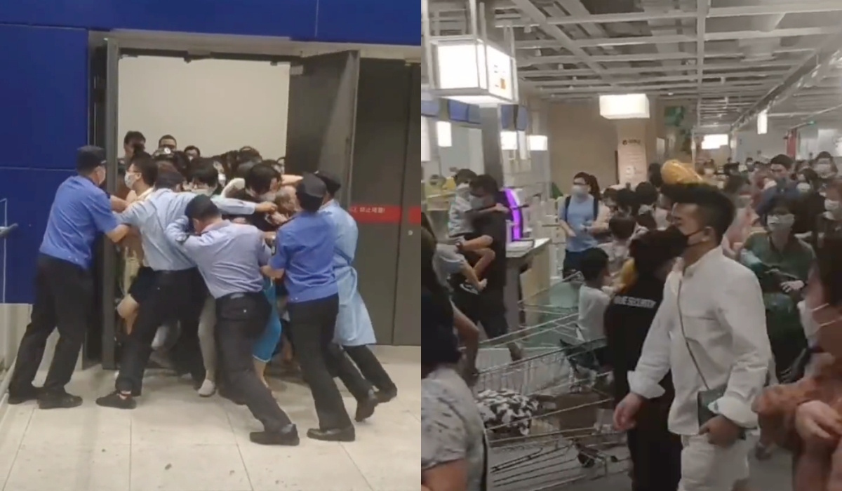 Chiny: władze nałożyły nagle lockdown na sklep IKEA, ludzie wpadli w panikę i usiłowali się wydostać