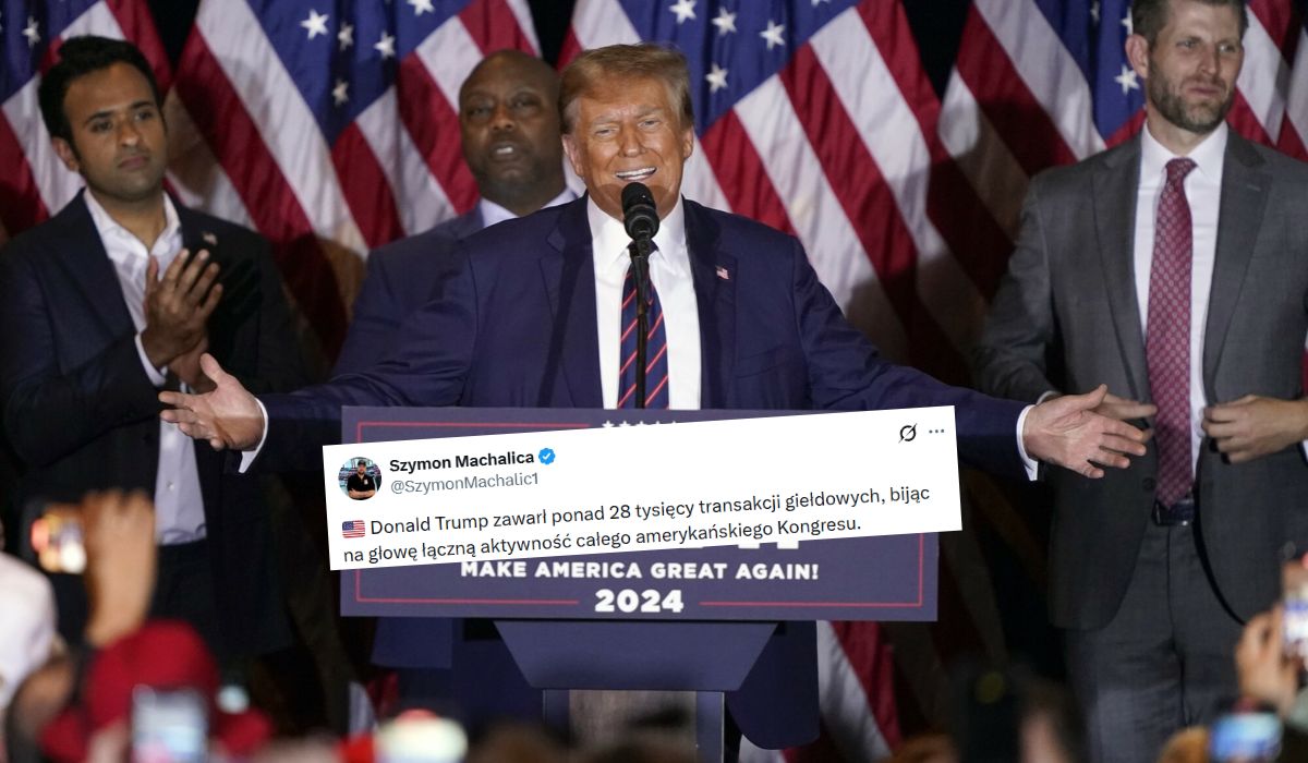 Trump okazał się rekinem giełdy, zawarł aż 28 tysięcy transakcji, więcej niż cały Kongres razem wzięty