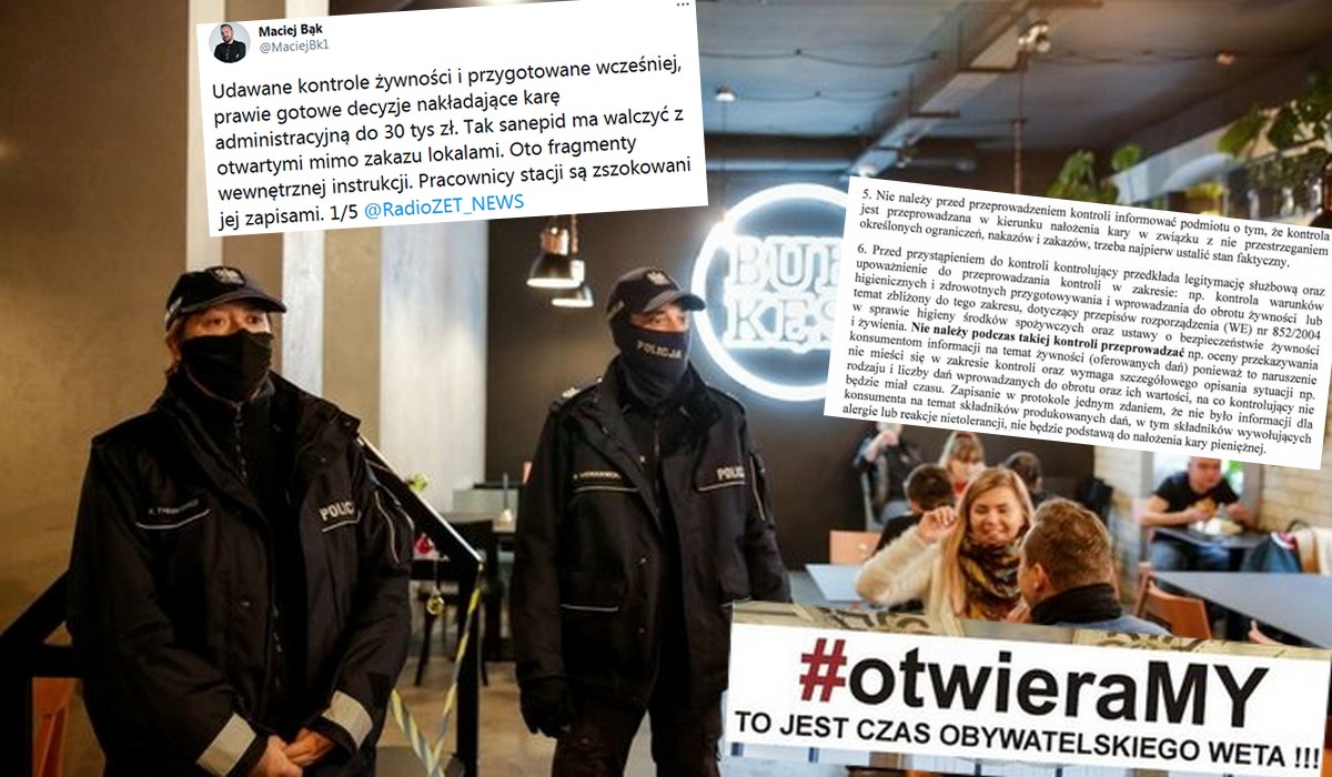 Radio Zet: wyciekły instrukcje kontroli lokali #otwieraMY