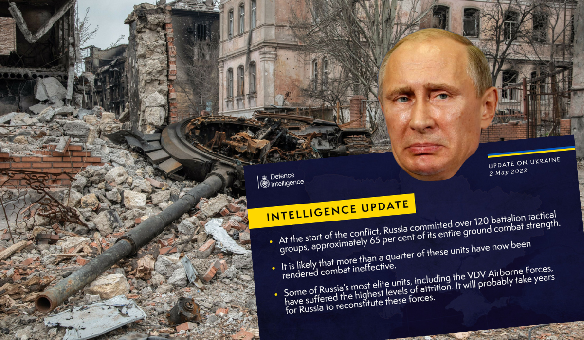 Brytyjski MON ocenia skalę zniszczeń rosyjskiej armii i powody niepowodzeń: "góra" nie słucha podwładnych