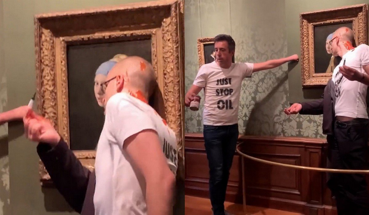 Aktywiści, którzy przykleili się do "Dziewczyny z perłą", dostali łagodniejszy wyrok, pójdą do więzienia na miesiąc