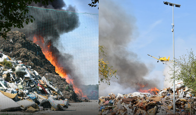 Wybuchł pożar składowiska odpadów, tym razem w Kędzierzynie-Koźlu
