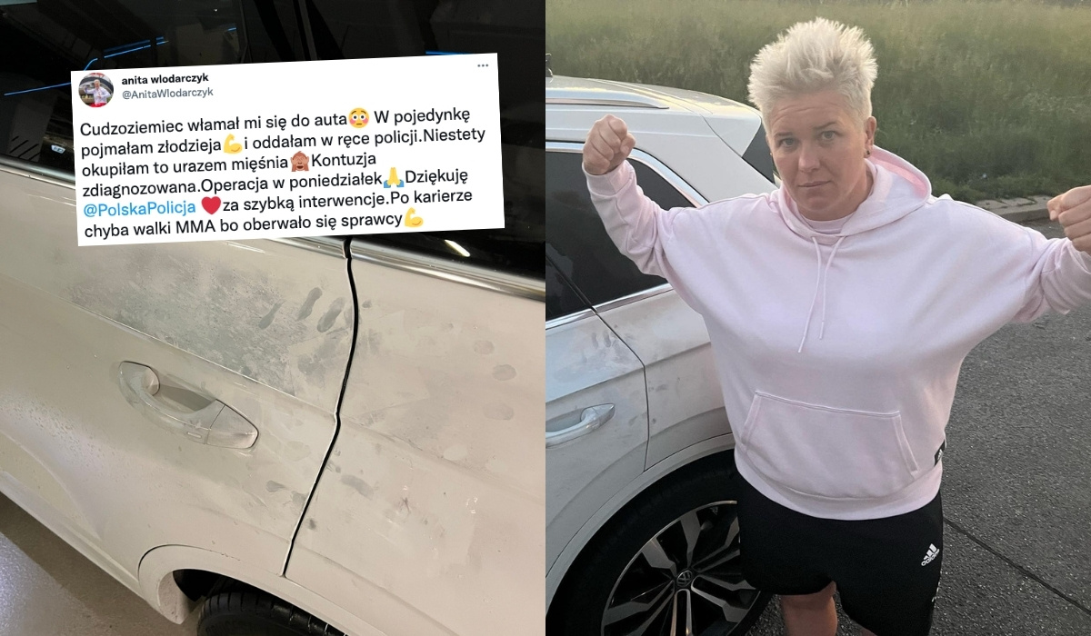 Anicie Włodarczyk ktoś się włamał do auta, więc go poskładała tak, że aż dorobiła się kontuzji