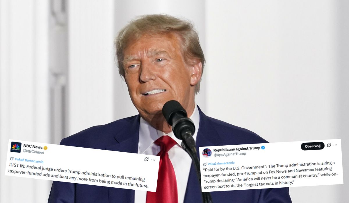 Sąd uznał, że wydawanie publicznych pieniędzy przez rząd na reklamy ocieplające wizerunek Trumpa to jednak przesada
