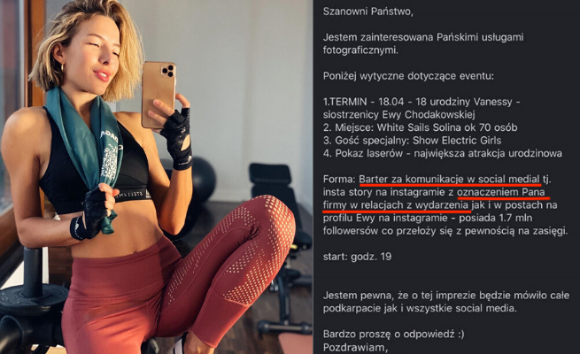 Ewa Chodakowska szuka profesjonalistów do pracy, płaci "oznaczeniami na Insta"
